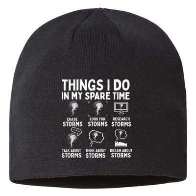 Storm Chaser Tornado Chasing Funny Twister Chasers Sustainable Beanie
