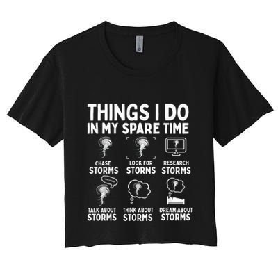 Storm Chaser Tornado Chasing Funny Twister Chasers Crop Top