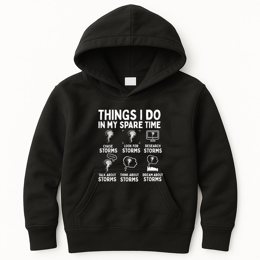Storm Chaser Tornado Chasing Funny Twister Chasers Kids Hoodie