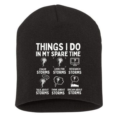 Storm Chaser Tornado Chasing Funny Twister Chasers Short Acrylic Beanie