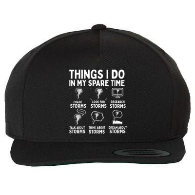 Storm Chaser Tornado Chasing Funny Twister Chasers Wool Snapback Cap