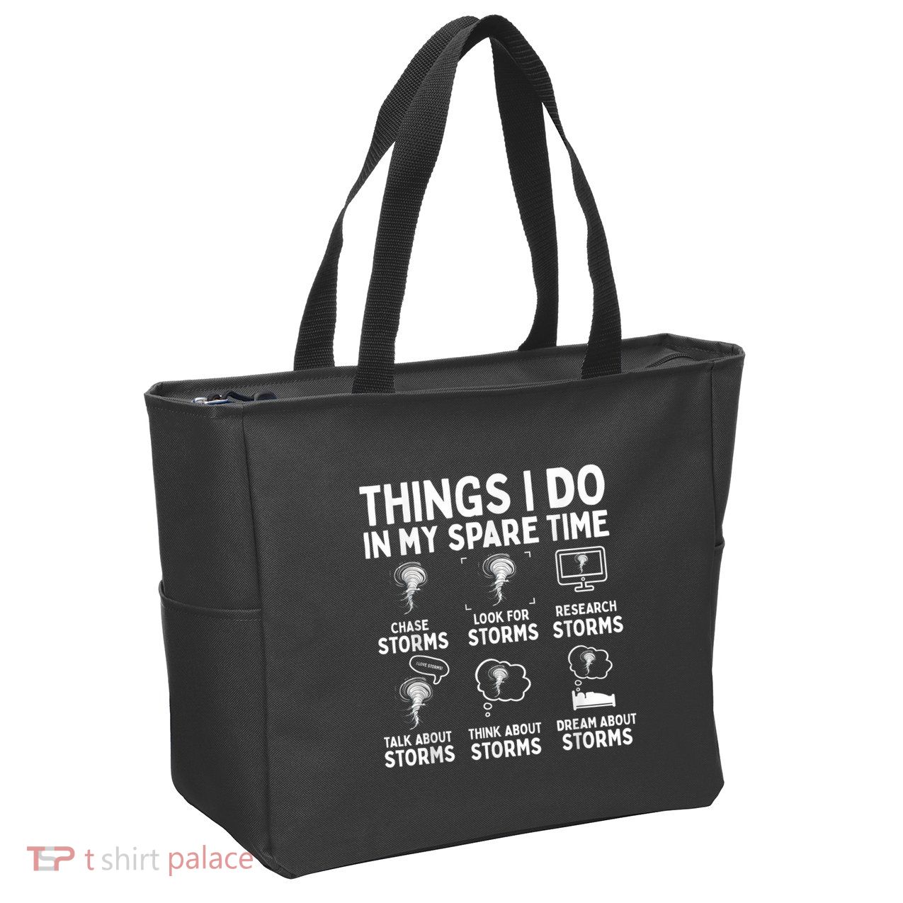 Storm Chaser Tornado Chasing Funny Twister Chasers Zip Tote Bag