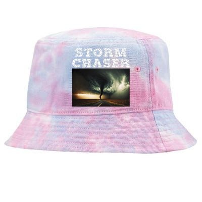 Storm Chaser Tornado Picture Meteorologist Weather Tie-Dyed Bucket Hat