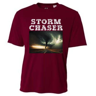 Storm Chaser Tornado Picture Meteorologist Weather Cooling Performance Crew T-Shirt