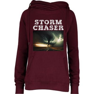 Storm Chaser Tornado Picture Meteorologist Weather Womens Funnel Neck Pullover Hood