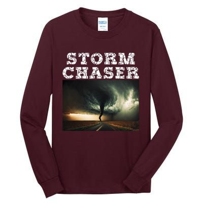 Storm Chaser Tornado Picture Meteorologist Weather Tall Long Sleeve T-Shirt