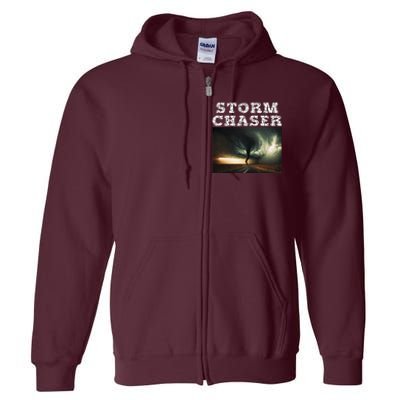 Storm Chaser Tornado Picture Meteorologist Weather Full Zip Hoodie