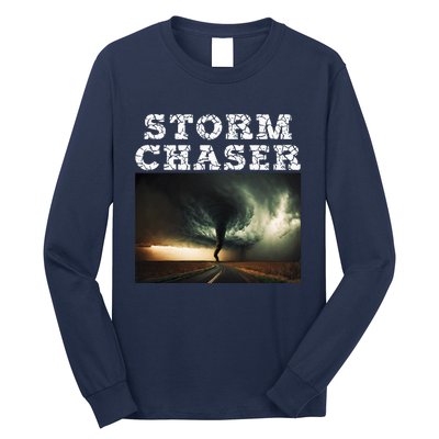 Storm Chaser Tornado Picture Meteorologist Weather Long Sleeve Shirt