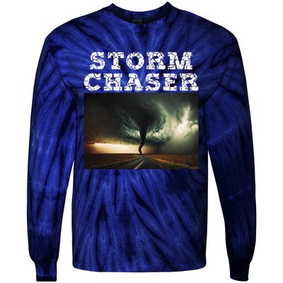 Storm Chaser Tornado Picture Meteorologist Weather Tie-Dye Long Sleeve Shirt