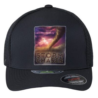 Storm Chaser Tornado Picture Weather Meteorologist Flexfit Unipanel Trucker Cap