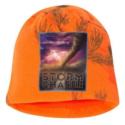 Storm Chaser Tornado Picture Weather Meteorologist Kati - Camo Knit Beanie