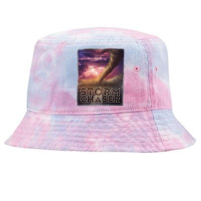 Storm Chaser Tornado Picture Weather Meteorologist Tie-Dyed Bucket Hat