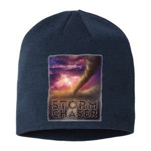 Storm Chaser Tornado Picture Weather Meteorologist Sustainable Beanie