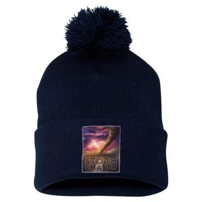 Storm Chaser Tornado Picture Weather Meteorologist Pom Pom 12in Knit Beanie