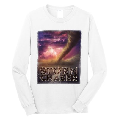 Storm Chaser Tornado Picture Weather Meteorologist Long Sleeve Shirt