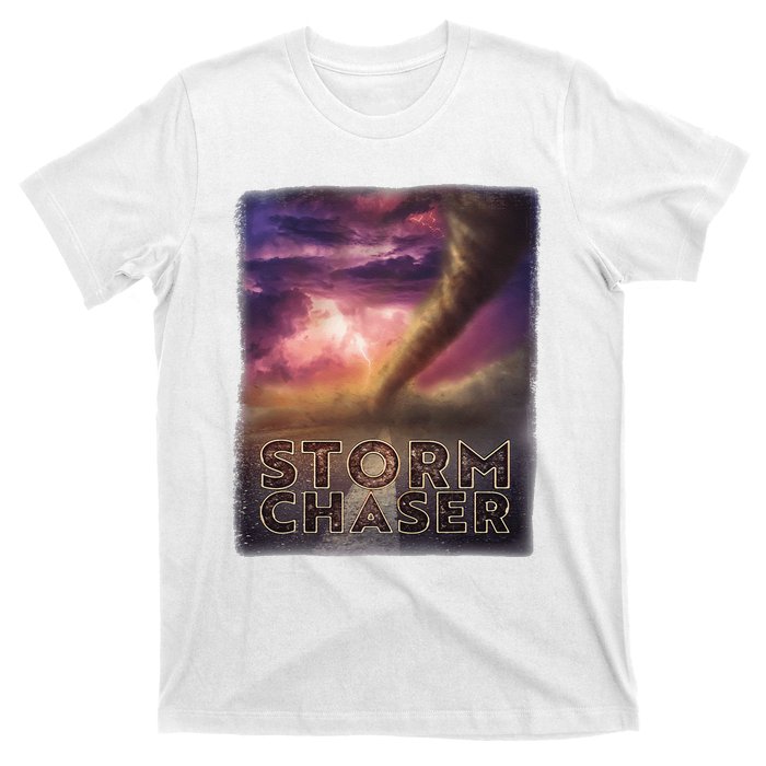 Storm Chaser Tornado Picture Weather Meteorologist T-Shirt