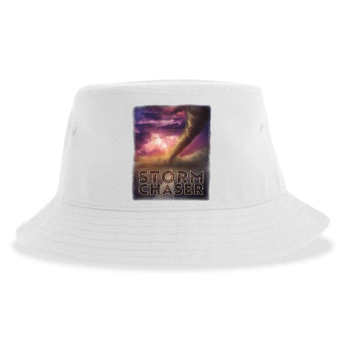 Storm Chaser Tornado Picture Weather Meteorologist Sustainable Bucket Hat