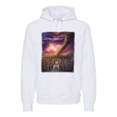 Storm Chaser Tornado Picture Weather Meteorologist Premium Hoodie