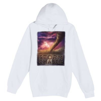 Storm Chaser Tornado Picture Weather Meteorologist Premium Pullover Hoodie