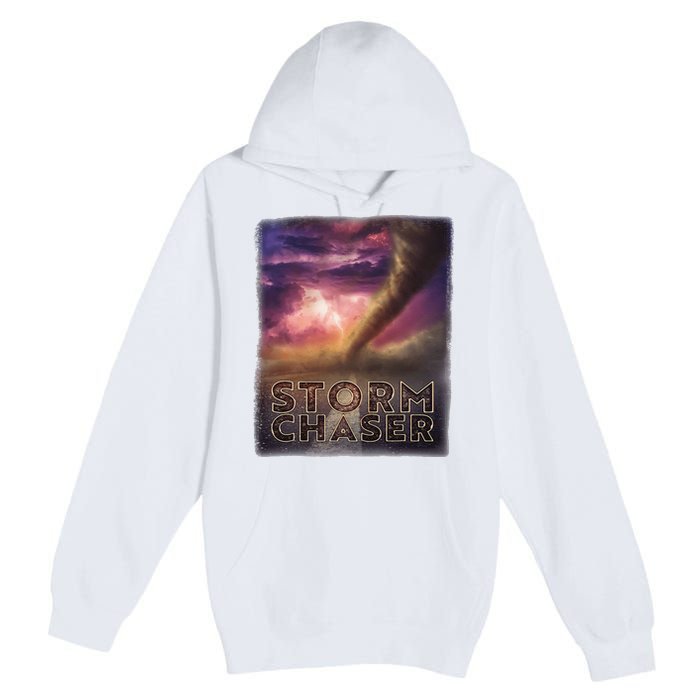 Storm Chaser Tornado Picture Weather Meteorologist Premium Pullover Hoodie