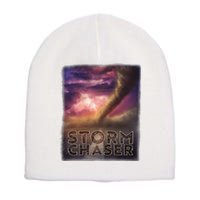 Storm Chaser Tornado Picture Weather Meteorologist Short Acrylic Beanie