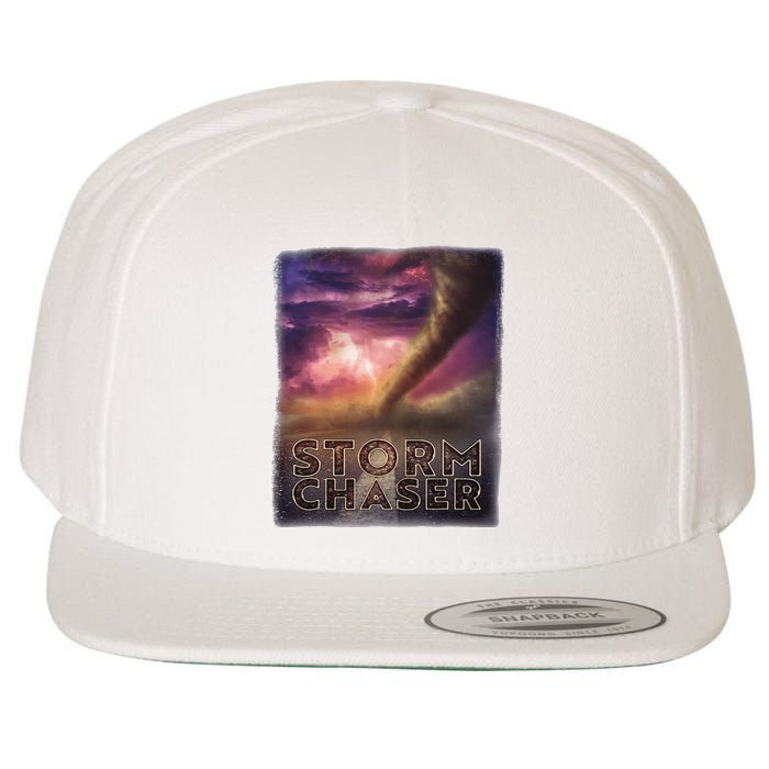 Storm Chaser Tornado Picture Weather Meteorologist Wool Snapback Cap