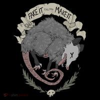 Street Cats Team Trash Racoon Rat Backyard Animal Opossum I Funny Dead Possum Fake It Till You Make Baby Bodysuit