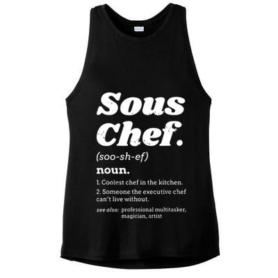 Sous Chef T Funny Definition Ladies PosiCharge Tri-Blend Wicking Tank
