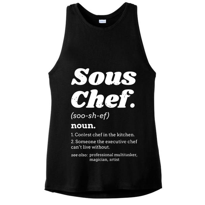 Sous Chef T Funny Definition Ladies PosiCharge Tri-Blend Wicking Tank