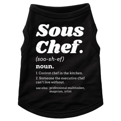 Sous Chef T Funny Definition Doggie Tank