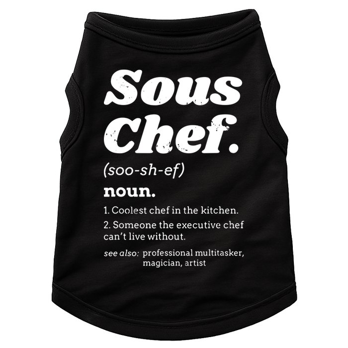 Sous Chef T Funny Definition Doggie Tank