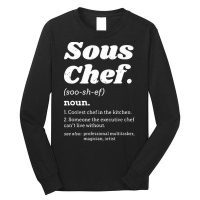 Sous Chef T Funny Definition Long Sleeve Shirt