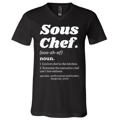 Sous Chef T Funny Definition V-Neck T-Shirt