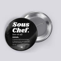 Sous Chef T Funny Definition Button