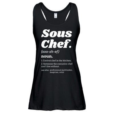Sous Chef T Funny Definition Ladies Essential Flowy Tank