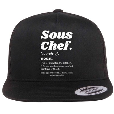 Sous Chef T Funny Definition Flat Bill Trucker Hat