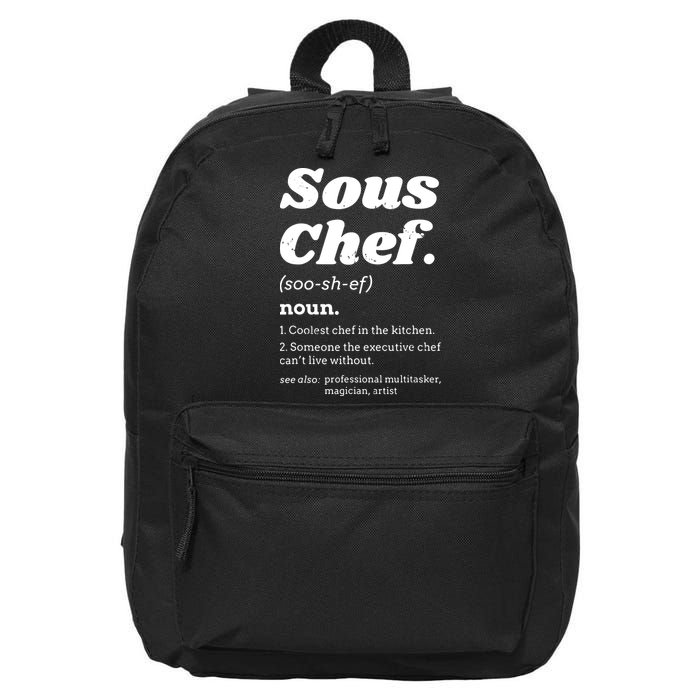 Sous Chef T Funny Definition 16 in Basic Backpack