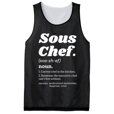 Sous Chef T Funny Definition Mesh Reversible Basketball Jersey Tank