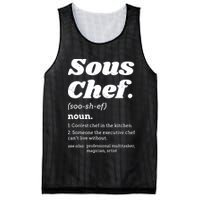 Sous Chef T Funny Definition Mesh Reversible Basketball Jersey Tank