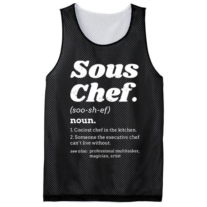 Sous Chef T Funny Definition Mesh Reversible Basketball Jersey Tank