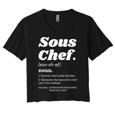 Sous Chef T Funny Definition Crop Top