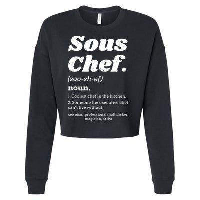 Sous Chef T Funny Definition Cropped Pullover Crew