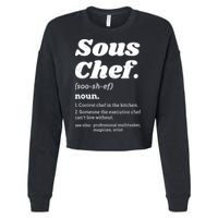 Sous Chef T Funny Definition Cropped Pullover Crew