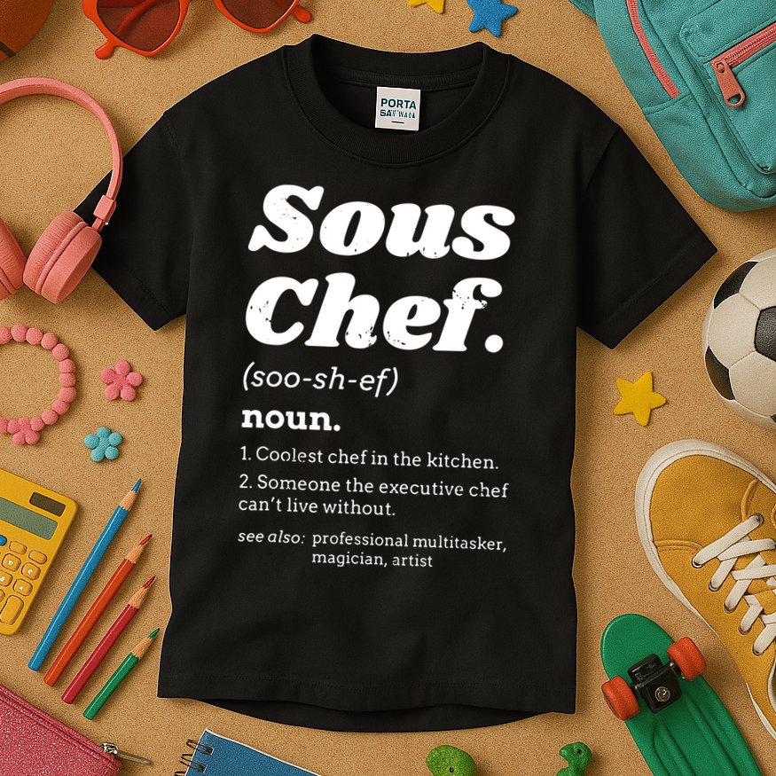 Sous Chef T Funny Definition Kids T-Shirt