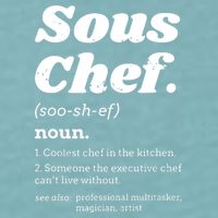 Sous Chef T Funny Definition Sueded Cloud Jersey T-Shirt