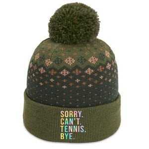 Sorry Cant Tennis Bye Funny Tennis Player Lawn Tennis Coach The Baniff Cuffed Pom Beanie