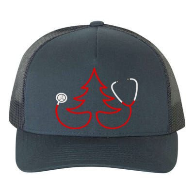 Stethoscope Christmas Tree Doctors Holiday Nurses Holiday Gift Yupoong Adult 5-Panel Trucker Hat