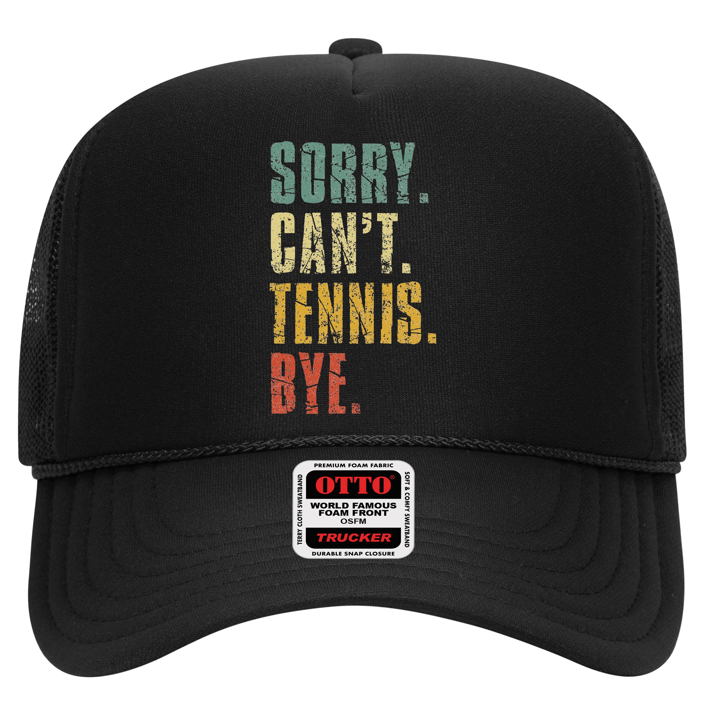 Sorry Cant Tennis Bye Funny Vintage Retro Tennis Player Hat
