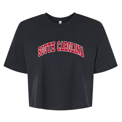 South Carolina Throwback Design Classic Bella+Canvas Jersey Crop Tee