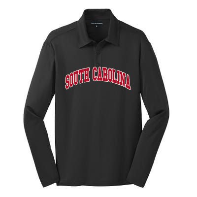 South Carolina Throwback Design Classic Silk Touch Performance Long Sleeve Polo